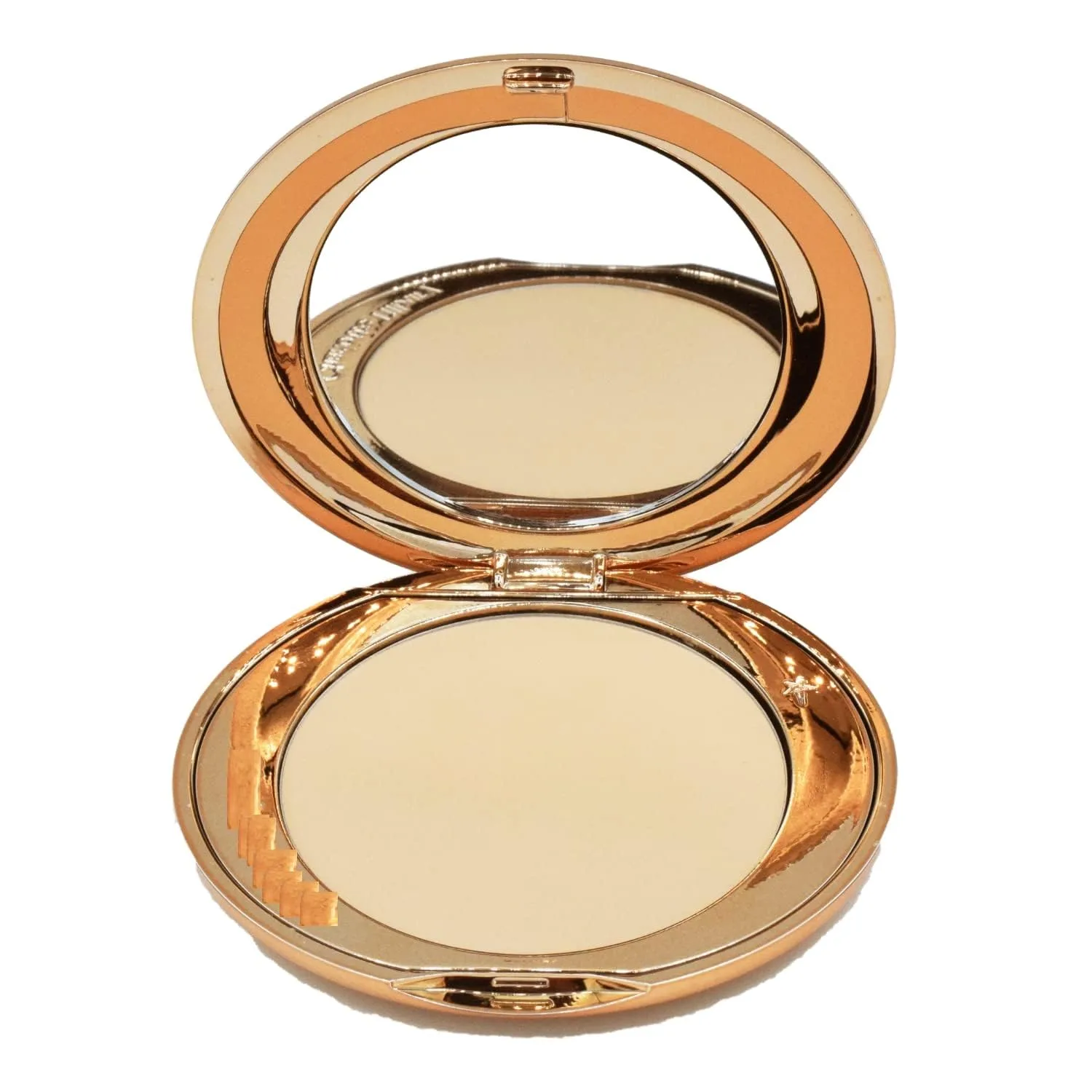 Beige skin-perfecting pressed powder from the Amazon listing