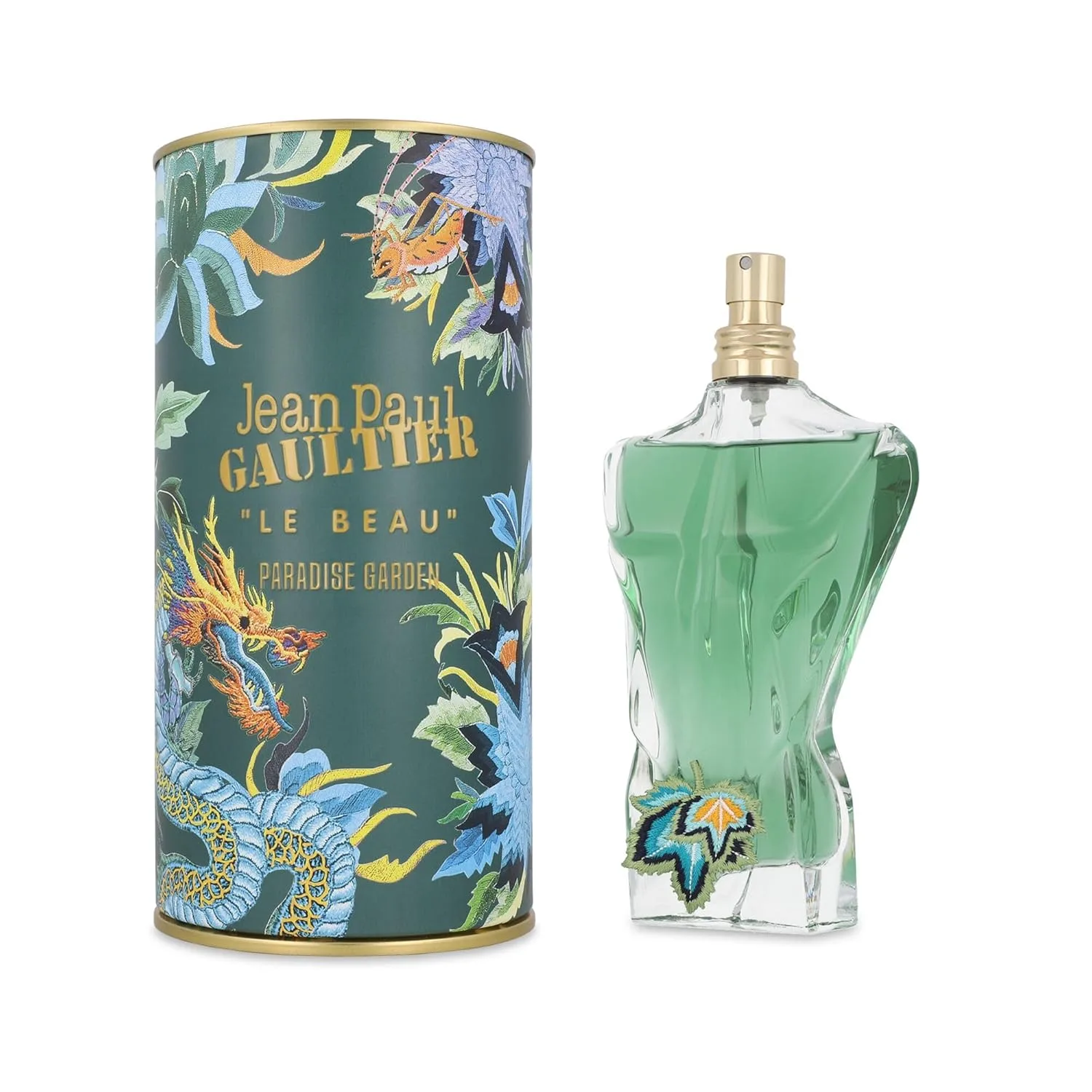 Jean Paul Gaultier Le Beau Paradise Garden green fragrance bottle